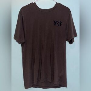 Y-3 Adidas Yohji Yamamoto Japan streetwear designer T Shirt - Brown, size Large